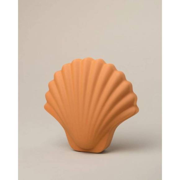 NEW LOS OBJETOS DECORATIVOS sea shell vase in amber - Picture 1 of 4